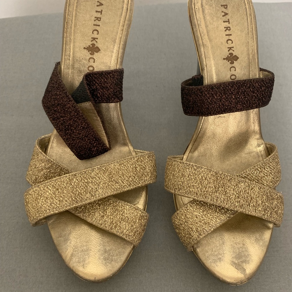 Patrick Cox strapless open toe 3 inch heel